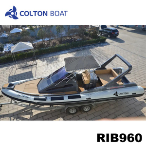 Barcos inflables semirr&iacute;gidos de lujo de 960 cm y barco con costilla de cabina de fibra de vidrio a la venta