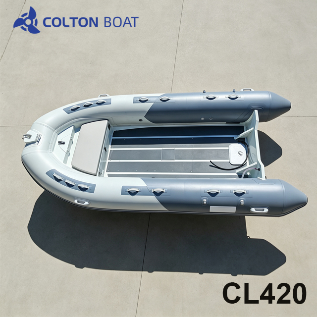 Подвесные моторные лодки CL420 Rib Motor Boat Жесткая надувная лодка Zodiac с моторным ребром Продажа Тендер на яхту