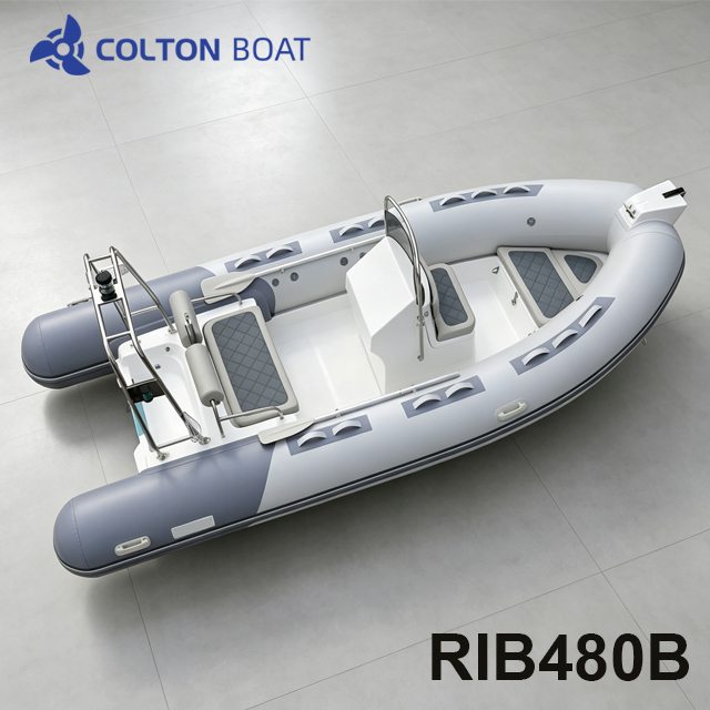 Bote inflable r&iacute;gido con casco de fibra de vidrio RIB costa afuera Tender Fabricante de botes inflables r&iacute;gidos de fibra de vidrio Bote RIB de fibra de vidrio de alta velocidad